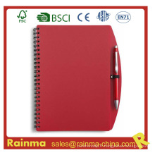 Cahier de couverture rouge de PVC pour l&#39;école et l&#39;approvisionnement de bureau